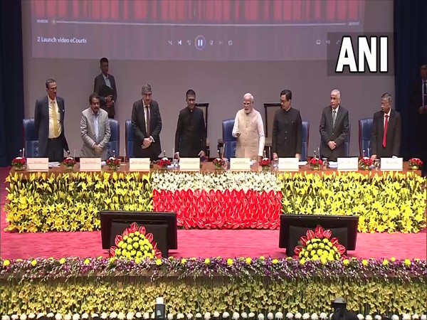 Prime Minister Narendra Modi launches Virtual Justice Clock, JustIS Mobile App 2.0, Digital Courts, S3WASS Websites (Photo/ANI)