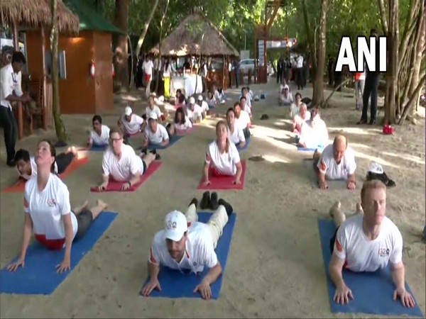 Heads of foreign missions perform Yoga