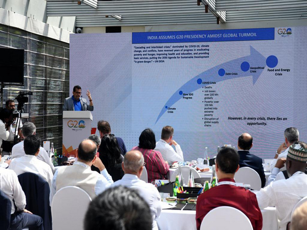 G20 Sherpa Amitabh Kant briefing India's priorities to all the Ambassadors and delegations from International organizations