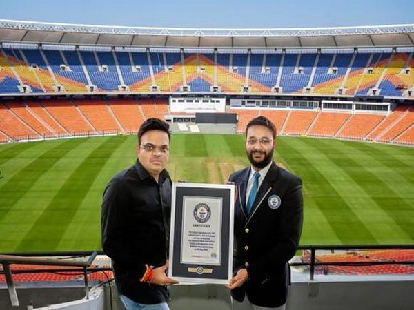 BCCI Secretary Jay Shah receiving Guinness World Record award (Image: BCCI Twitter)