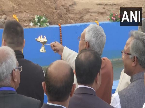 Bihar Chief Minister Nitish Kumar performing Ganga Arti in Rajgir (Photo/ANI) 