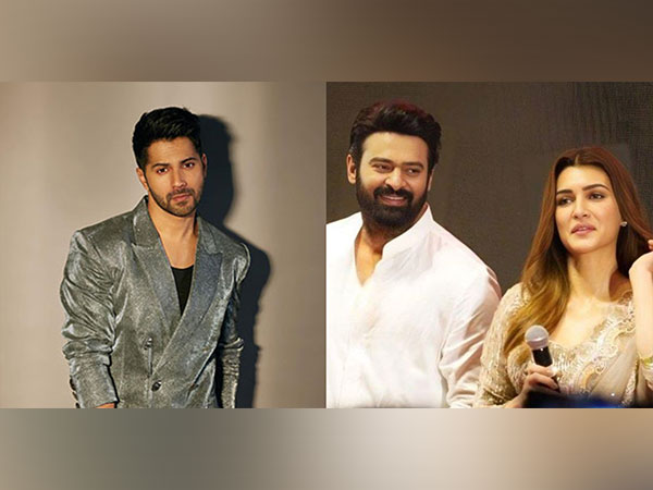 Varun Dhawan, Prabhas with Kriti Sanon (Image Source: Instagram, Twitter)