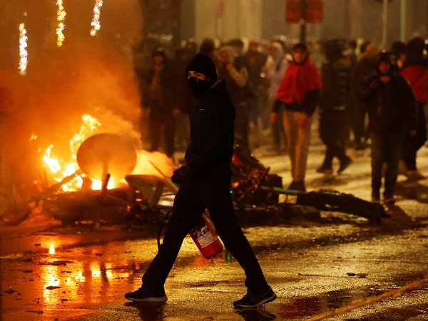 Clashes in Brussels after the World Cup football match between Belgium and Morocco - Brussels, Belgium - November 27. (Photo Credit: Reuters)