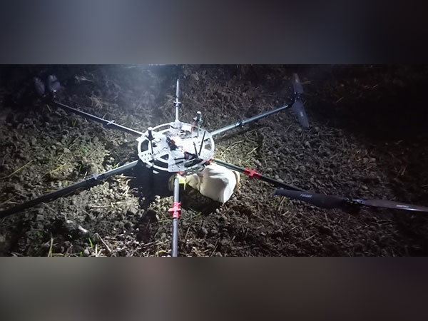 Recovered Hexacopter with suspicious item attached to it (Photo/ANI)