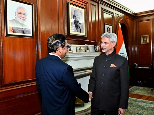 External Affairs Minister S Jaishankar on Tuesday the Indonesian Coordinating Minister for Politics, Legal and Human Rights Mohammed Mahfud MD. (Photo/ANI)
