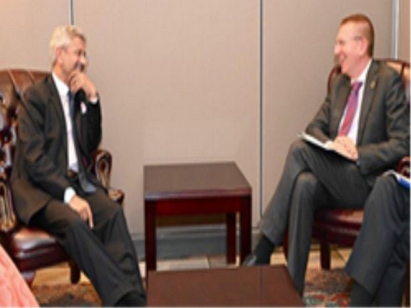 External Affairs Minister S Jaishankar and Latvian Foreign Minister Edgars Rinkevics.