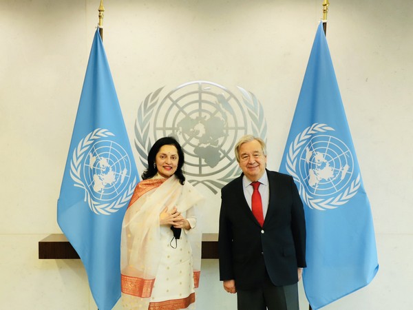India's Permanent Representative to the UN Ruchira Kamboj met UN Secretary-General Antonio Guterres on Tuesday
