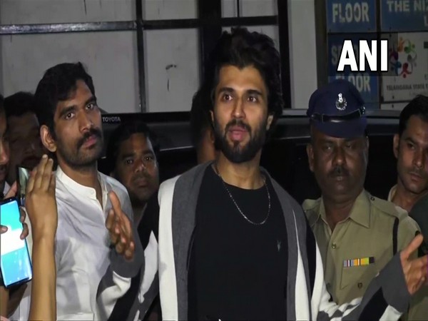 Actor Vijay Deverakonda in Hyderabad (Photo/ANI)