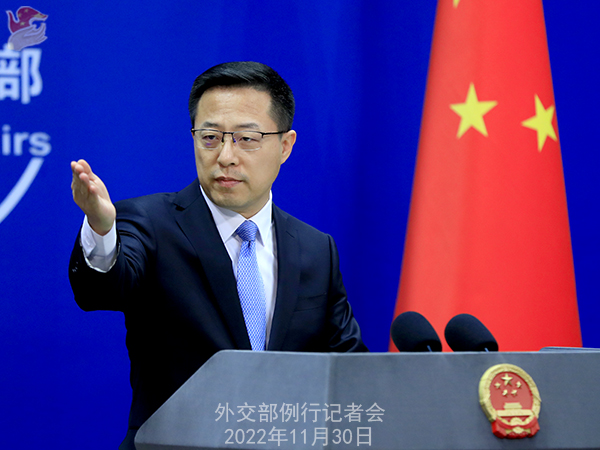 China's Foreign Ministry Spokesperson Zhao Lijian.