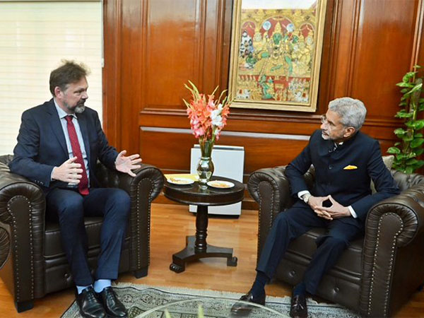 External Affairs Minister S Jaishankar and German Ambassador Philipp Ackermann (Twitter/@DrSJaishankar)