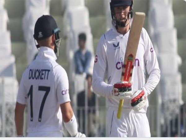 England openers in action against Pakistan in first test at Rawalpindi( Image/twitter)