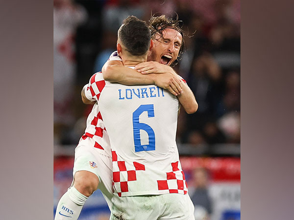 Luka Modric of Croatia celebrates after the goalless draw against Belgium. (Image: FIFA World Cup Twitter)