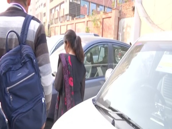 Sunitha Reddy outside the CBI headquarters (Photo/ANI) 