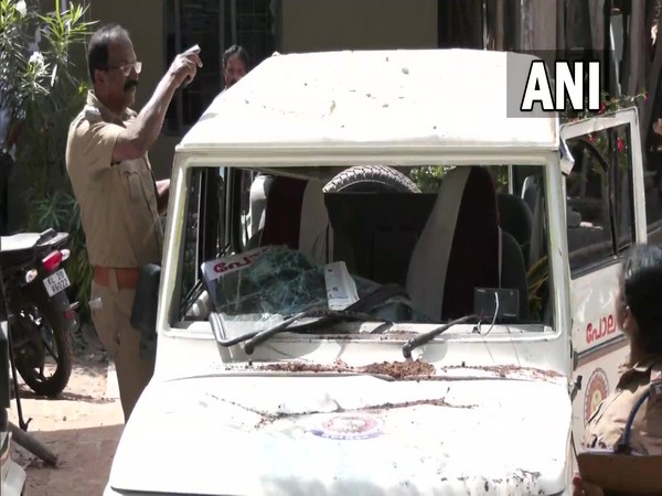 A visual of the fishermen protest that caused destruction on Sunday (Photo/ANI)