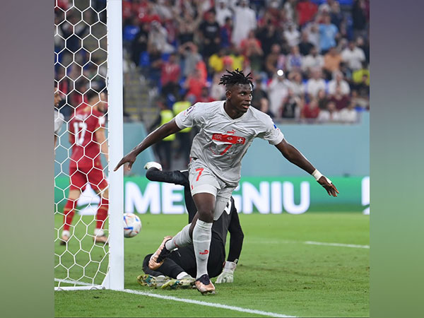 Breel Embolo celebrating his goal (Photo: Twitter@FIFAWorldCup)