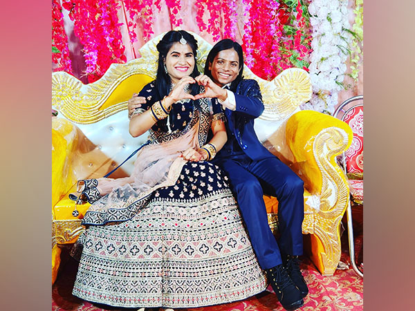 Dutee Chand (right) with her partner. (Photo- Dutee Chand Twitter)