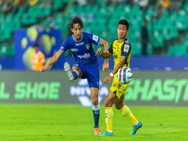 Hyderabad FC in action against Chennaiyin FC during ISL 2022-23 match (Image: Chennayin FC media)