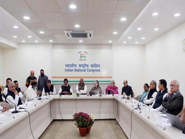 Mallikarjun Kharge attends the Congress Steering Committee meeting. 