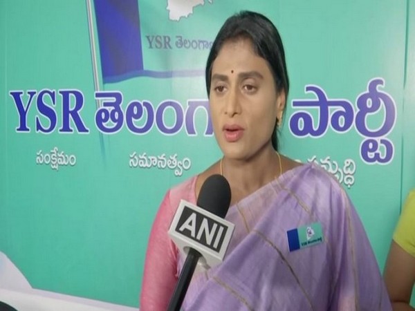 YSR Telangana Party president YS Sharmila in Hyderabad (Photo/ANI)