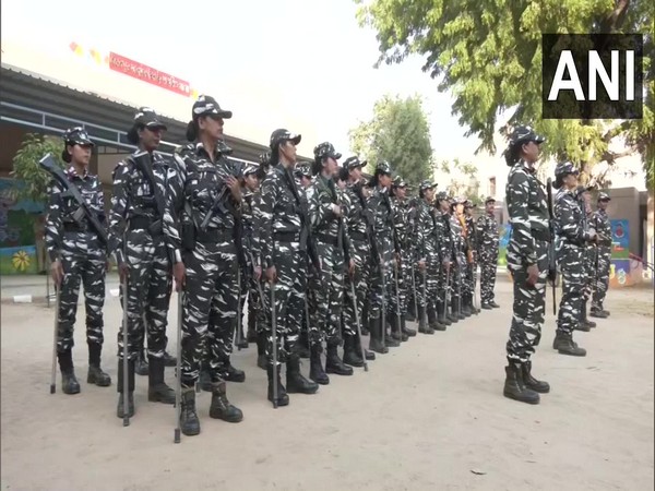 Women CRPF team deployed in Ahmedabad (Photo/ANI)