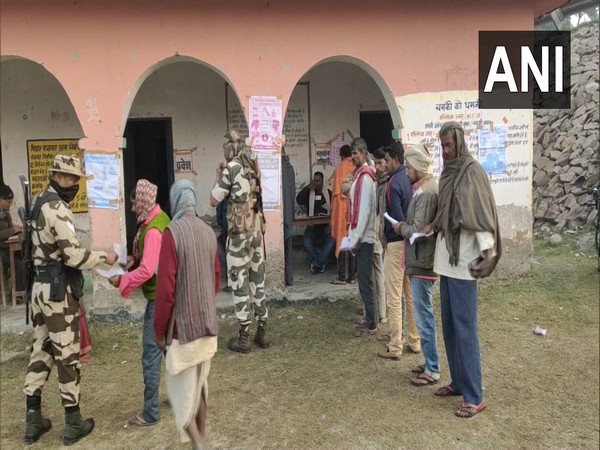 A visual from the polling booth of Bihar (Photo/ANI) 