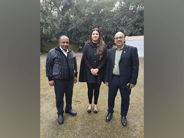 Caption: (L-R) Patel Narender Reddy (Treasurer), Mrs Meghna Ahlawat (President) and Legendary player Kamlesh N Mehta (Secretary General). (Photo- TTFI)