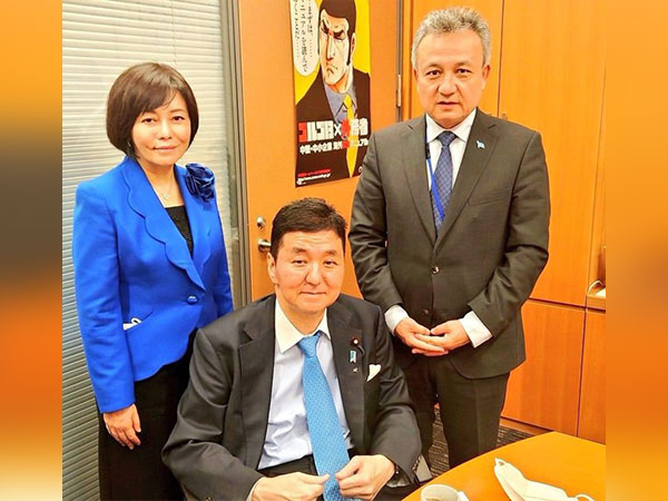 Kishi Nobuo, Special Adviser to Japanese Prime Minister Fumio Kishida (Centre) (Photo Credit: Dolkun Isa Twitter)