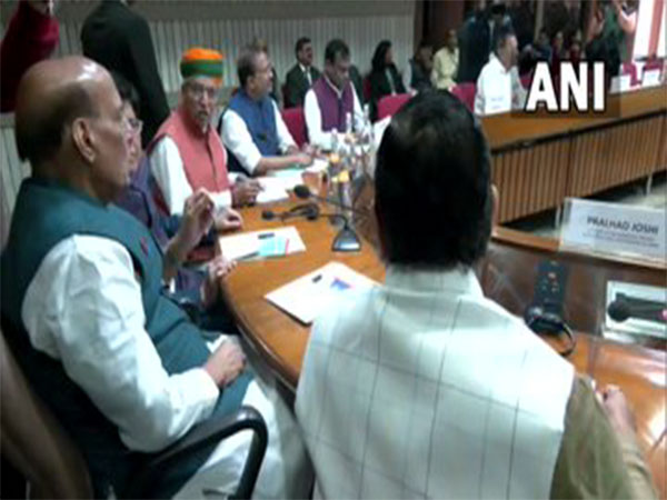 All-party meeting chaired by Defence Minister and deputy leader of the Lok Sabha Rajnath Singh