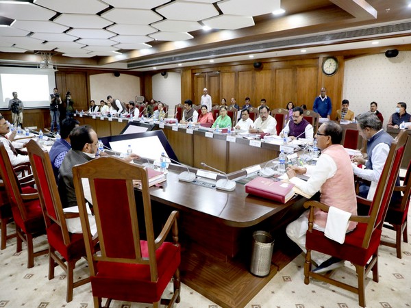 Madhya Pradesh Chief Minister Shivraj Singh Chouhan addressing the cabinet meeting (Photo / CMO)