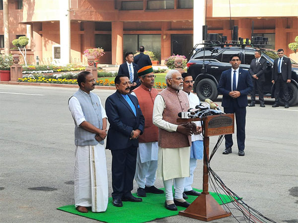 Prime Minister Narendra Modi addressing mediapersons on Wednesday (Photo/ANI)