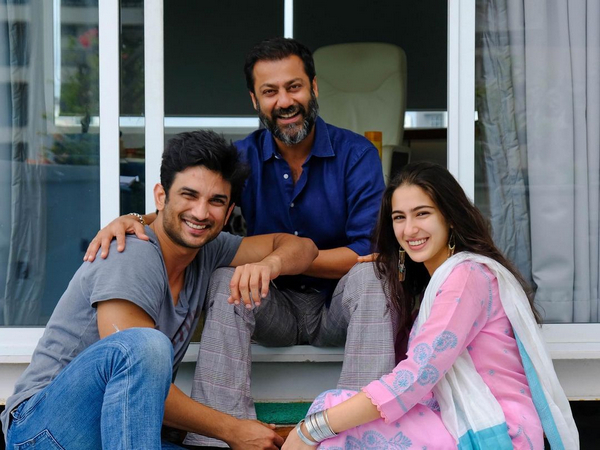 Sushant Singh Rajput, Abhishek Kapoor, Sara Ali Khan (Image source: Instagram)