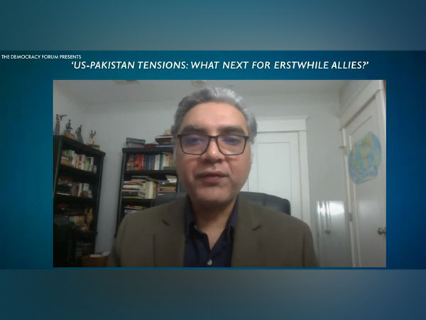 Wajid A. Syed, US Correspondent at GEO TV speaking during a debate at the London-based think tank The Democracy Forum. (Photo Credit: The Democracy Forum Youtube handle)