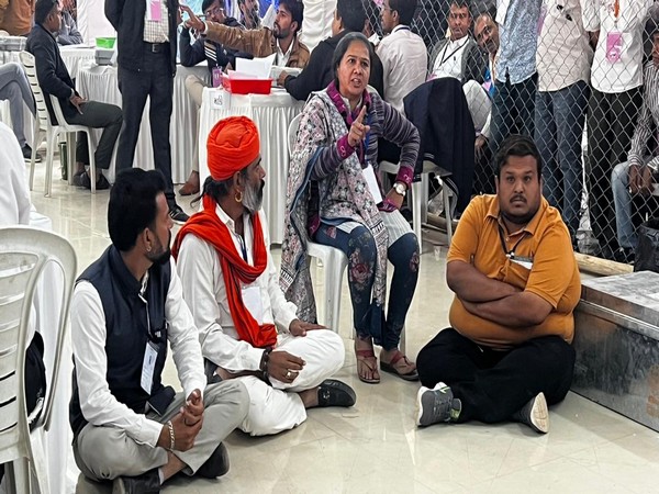 Congress candidate Bharatbhai Veljibhai Solanki attempted suicide inside counting hall (Photo/ANI)