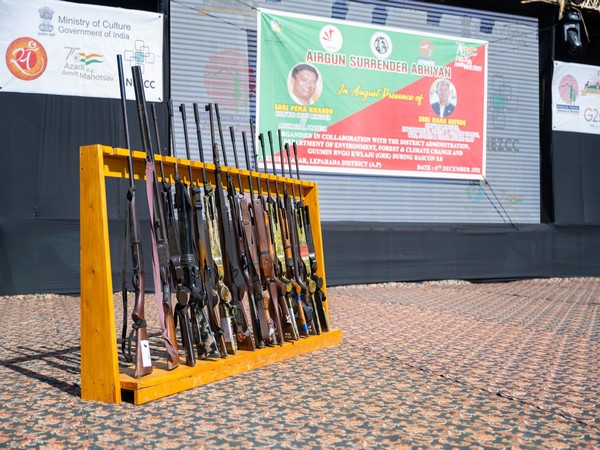 Air guns guns surrendered under 'Air Gun Surrender Abhiyan' (Photo: Mama Natung Twitter)