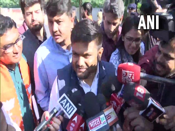 BJP MLA Hardik Patel in Gandhinagar (Photo/ANI)