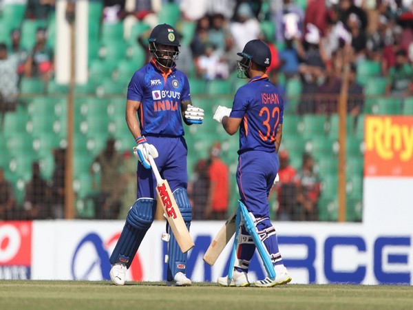 Ishan Kishan, Virat kohli during the match (Photo: BCCI Twitter) 