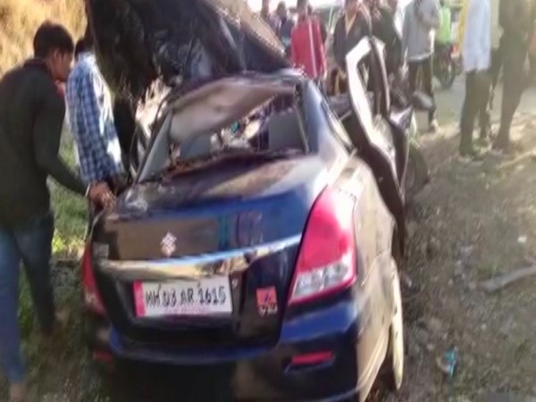 The car after the accident. (Photo/ANI)