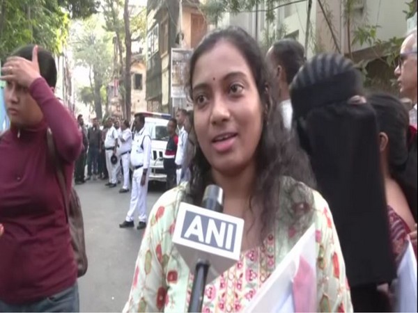 A teaching aspirant after appearing for TET on Sunday. (Photo/ANI)