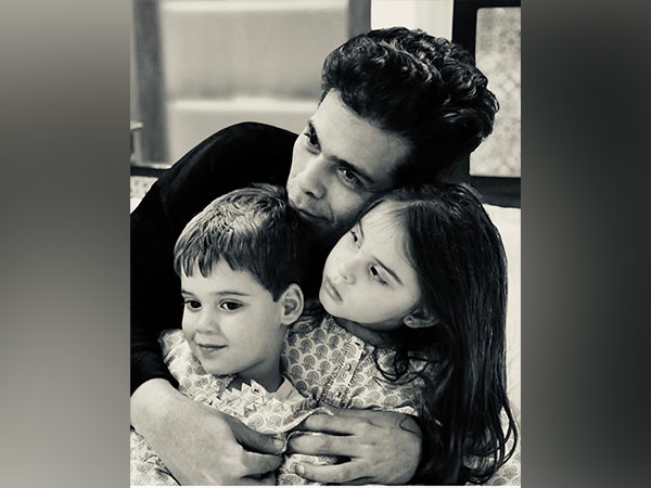 Karan Johar with kids Yash and Roohi (Image source: Instagram)