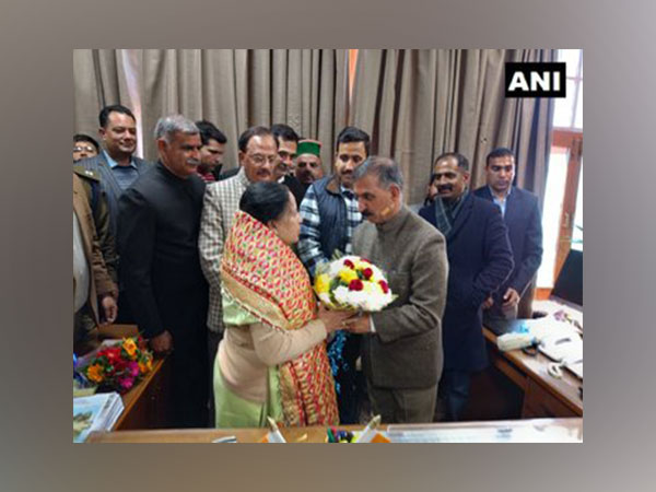 Himachal Pradesh Congress chief Pratibha Virbhadra Singh meets the state's Chief Minister Sukhvinder Singh Sukhu