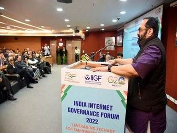 MoS Rajeev Chandrasekhar addressing IIGF 2022 (Photo/PIB)