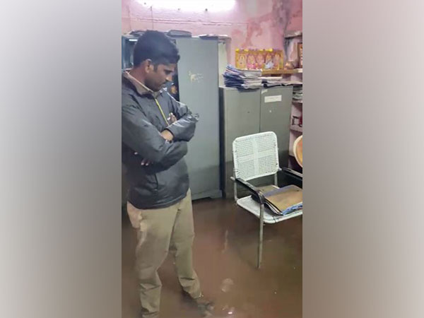 Thottembedu Police Station after heavy rainfall (Photo/ANI)