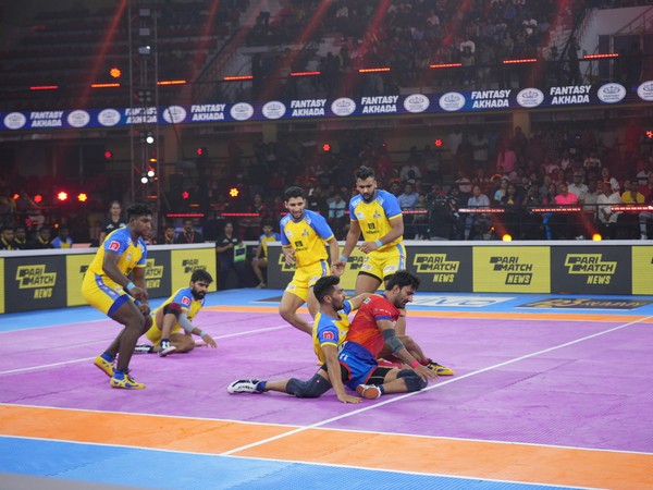 UP Yoddhas with Tamil Thalaivas in Pro Kabaddi League (Image: PKL)
