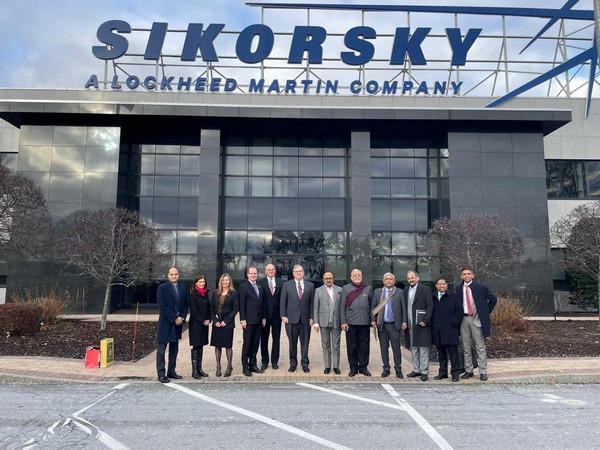 Uttar Pradesh government delegation visits Sikorsky main plant in Connecticut (Image Credit: Twitter/@AwasthiAwanishK)