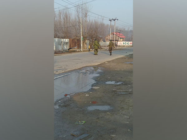 A visual from the spot in Sopore, Jammu and Kashmir on Tuesday. 