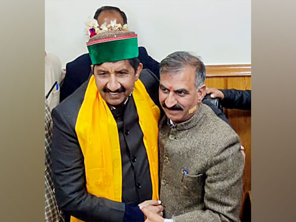 HP Deputy CM Mukehs Agnihotri (left) and CM Sukhvinder Singh Sukhu (right) (Photo/ANI)