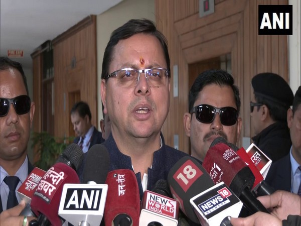 Uttarakhand CM Dhami speaking to media after meeting Prime Minister Modi in the national capital (Photo/ANI)