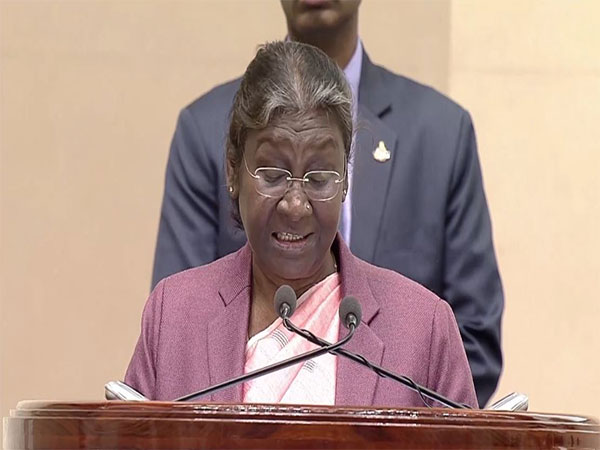 A visual of President Droupadi Murmu from the event (Photo/ANI)