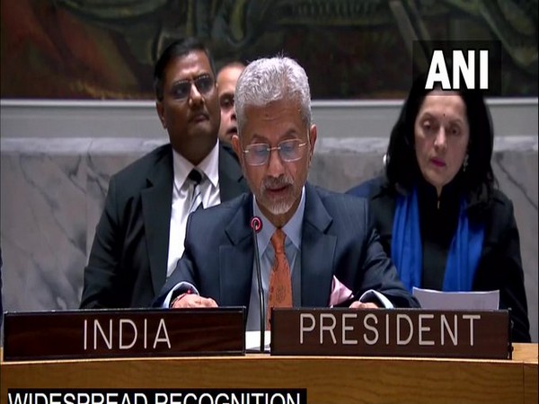 EAM S Jaishankar presiding over high-level ministerial signature events of India's ongoing presidency of the UNSC.