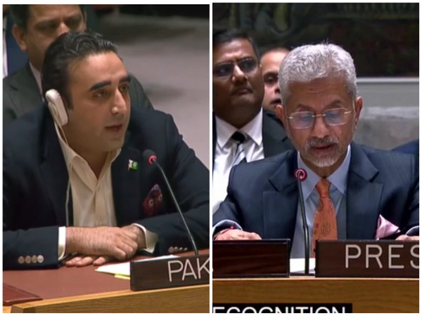 Pakistan Foreign Minister Bilawal Bhutto Zardari and External Affairs Affairs Minister S Jaishankar speaking at the UN in New York.